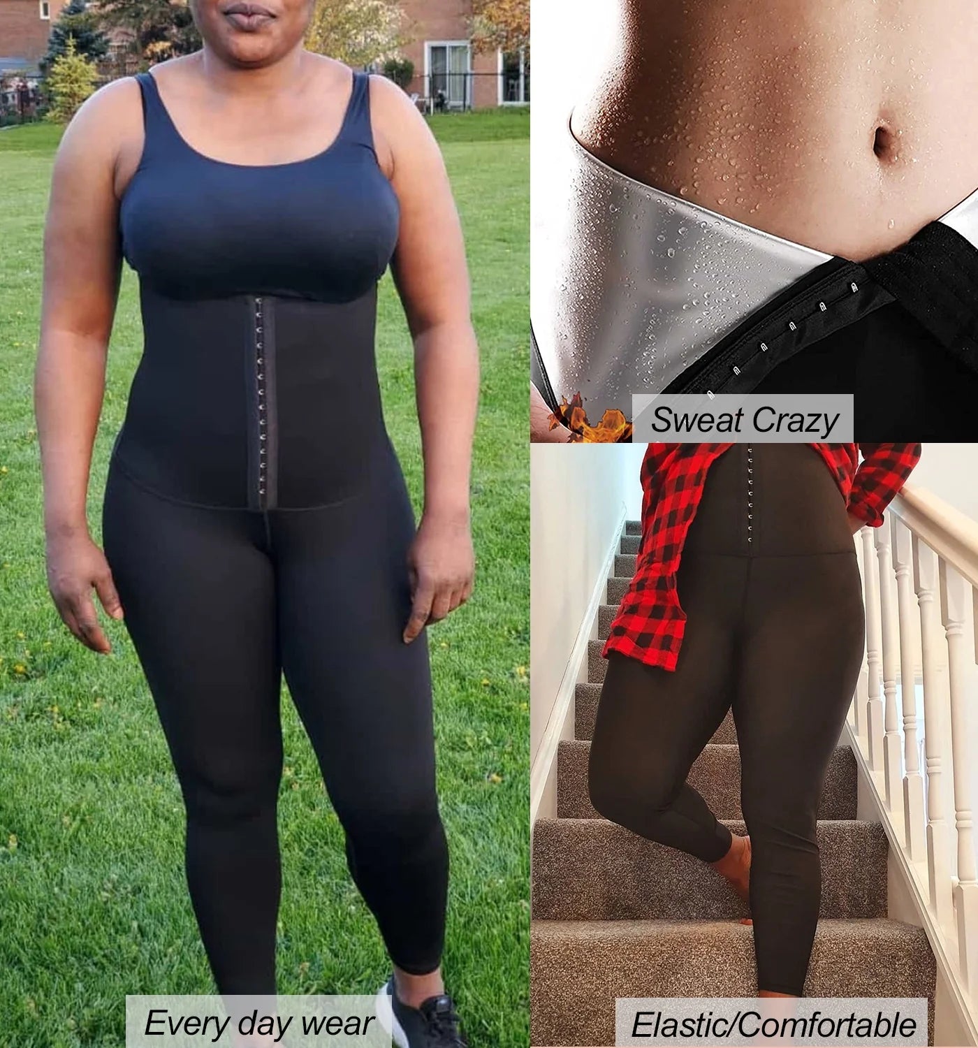 Thermo Sauna Sweat Pants for Women High Waisted Neoprene Corset Leggings Workout Waist Trainer Body Shaper