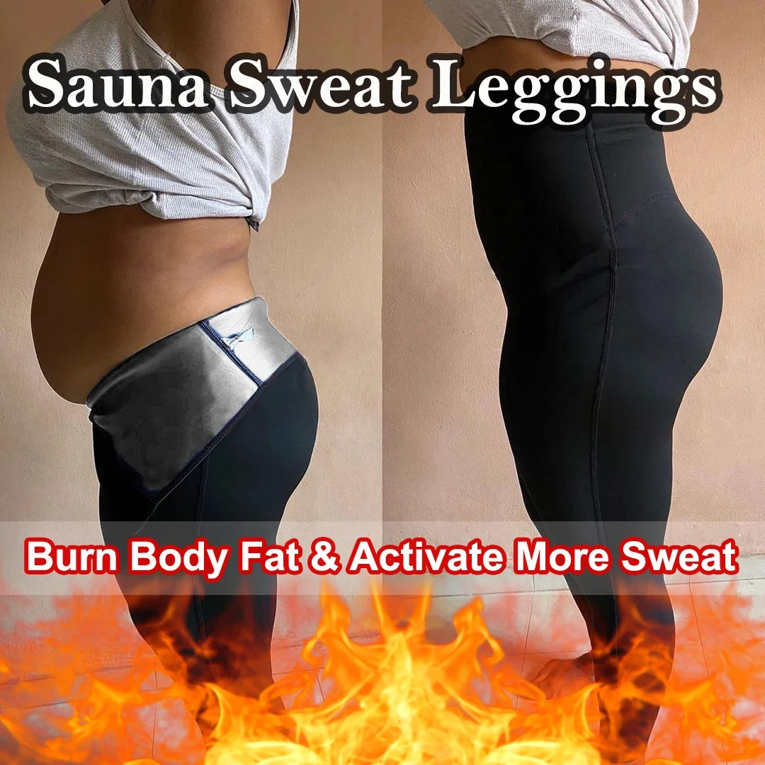 Thermo Sauna Sweat Pants for Women High Waisted Neoprene Corset Leggings Workout Waist Trainer Body Shaper