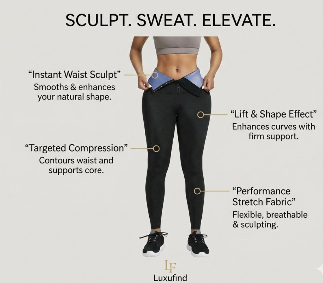 Premium Sauna Sculpting High-Waist Leggings