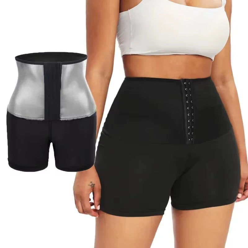 Sweat Sauna Pants Body Shaper Weight Loss Slimming Shorts Shapewear Women Waist Trainer Hot Thermo Sweat Pants Fitness